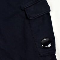 C.P. Company garment dyed light fleece lens pocket sweatshort Black XL