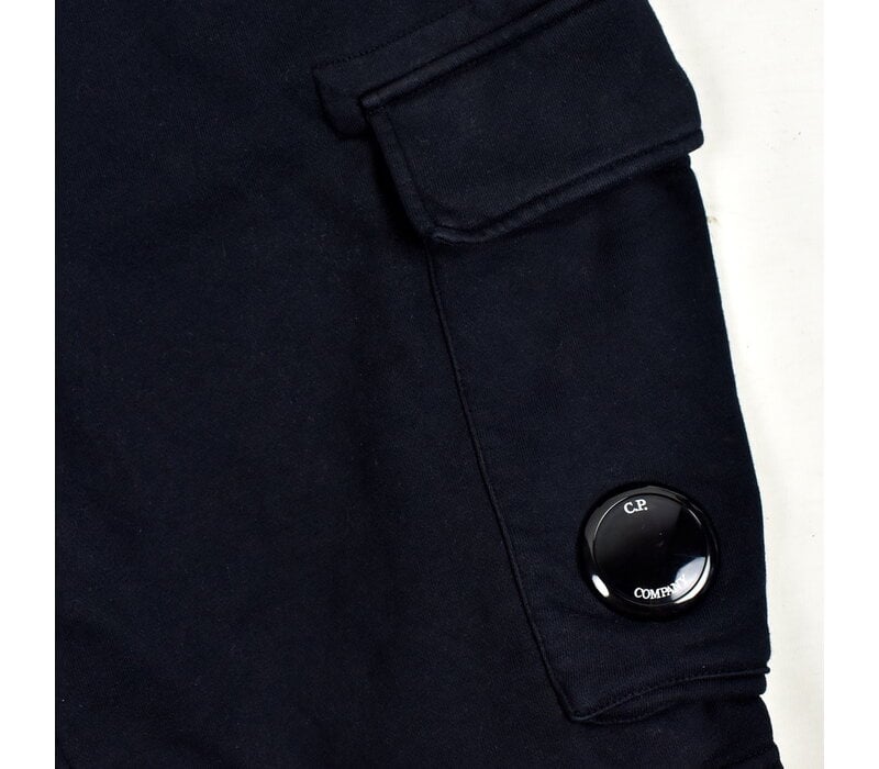 C.P. Company garment dyed light fleece lens pocket sweatshort Black XL