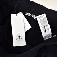 C.P. Company garment dyed light fleece lens pocket sweatshort Black XL