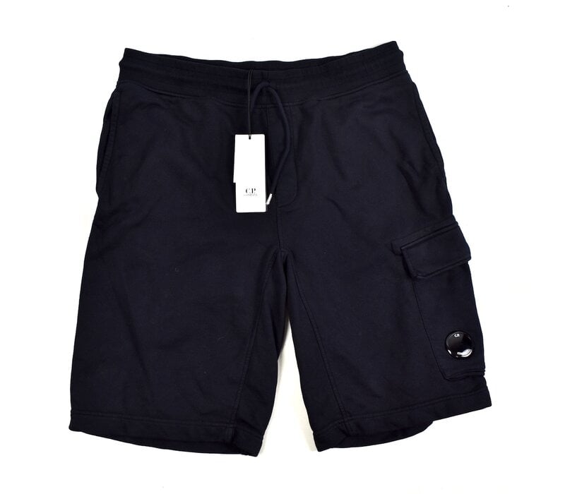 C.P. Company garment dyed light fleece lens pocket sweatshort Black XL