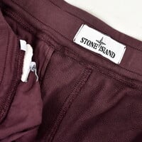 Stone Island burgundy red cotton fleece badge cargo shorts XXL