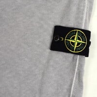 Stone Island grey cotton fleece badge cargo shorts XL
