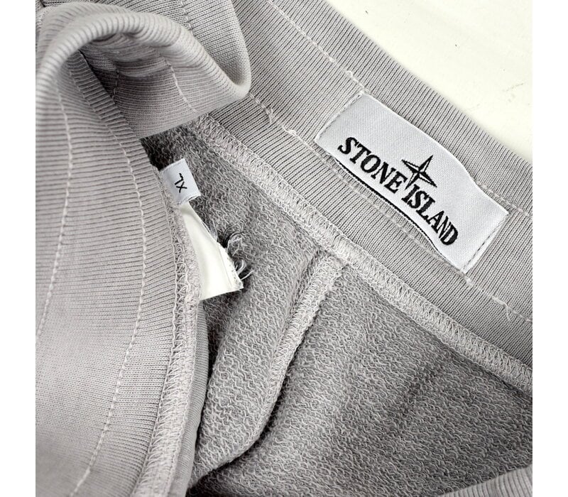 Stone Island grey cotton fleece badge cargo shorts XL
