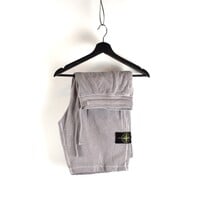 Stone Island grey cotton fleece badge cargo shorts XL