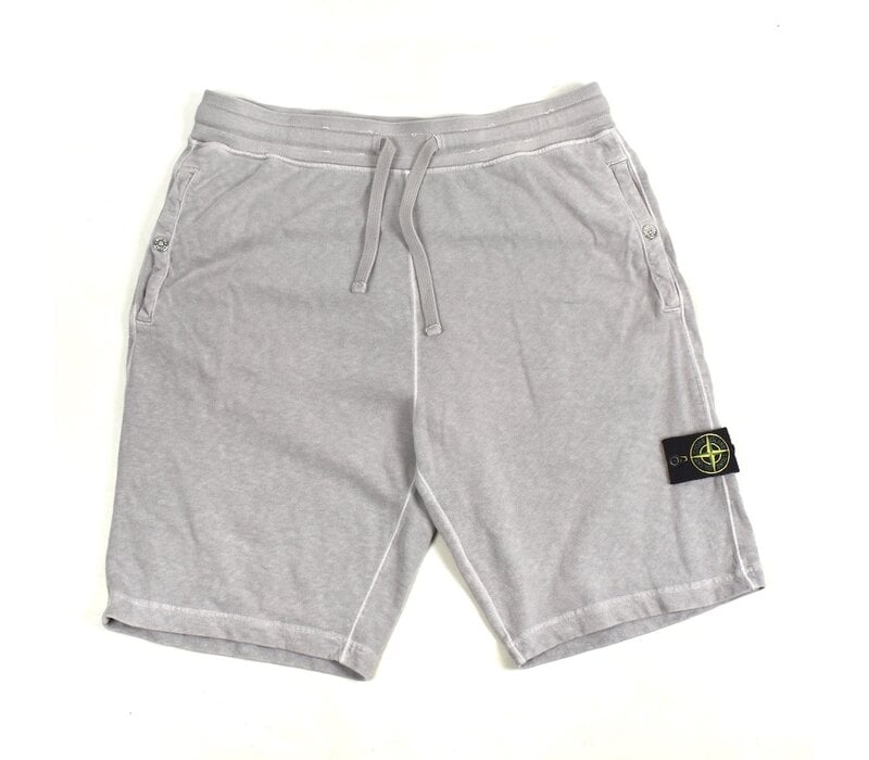 Stone Island grey cotton fleece badge cargo shorts XL