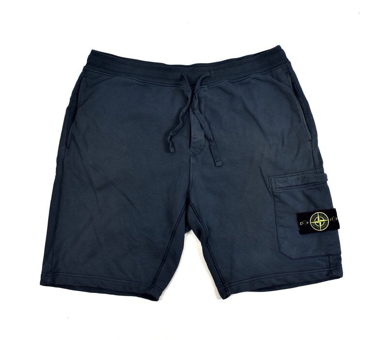 Stone Island navy cotton fleece badge cargo shorts XXL