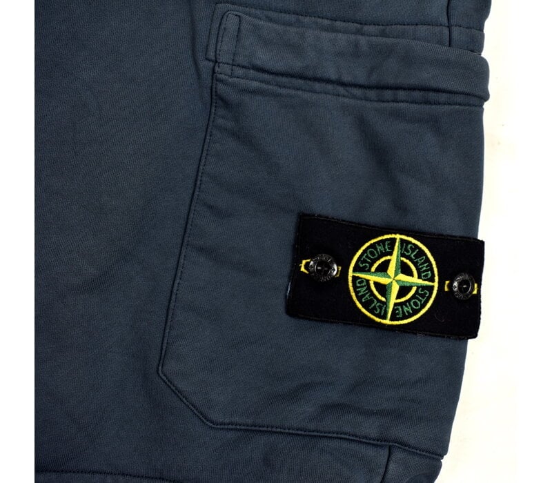Stone Island navy cotton fleece badge cargo shorts XXL