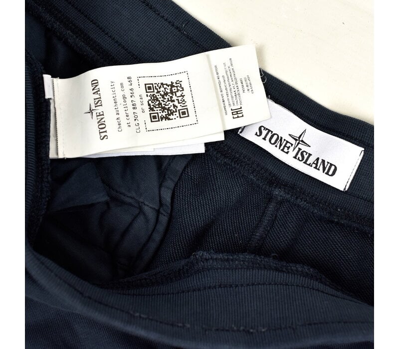 Stone Island navy cotton fleece badge cargo shorts XXL