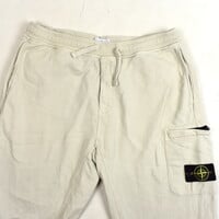 Stone Island off white cotton fleece badge cargo pants XXL