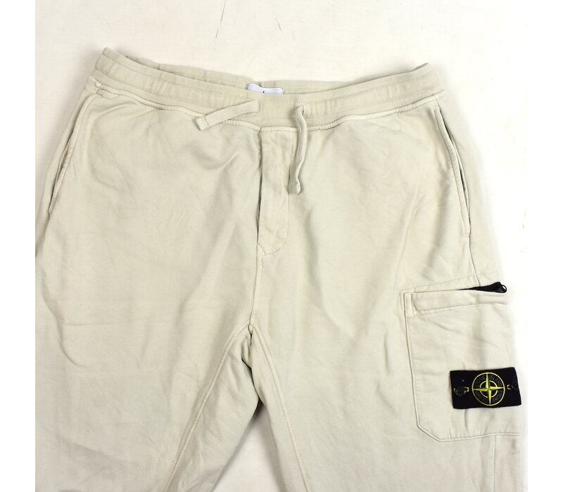 Stone Island off white cotton fleece badge cargo pants XXL
