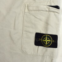 Stone Island off white cotton fleece badge cargo pants XXL