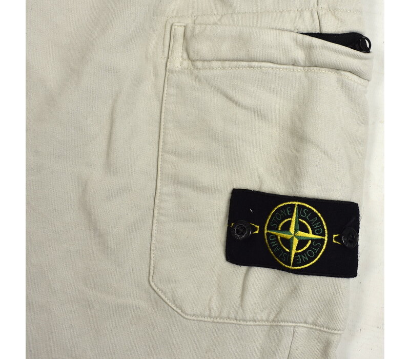 Stone Island off white cotton fleece badge cargo pants XXL