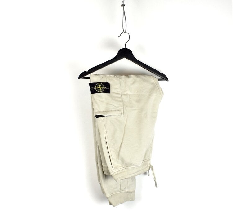 Stone Island off white cotton fleece badge cargo pants XXL