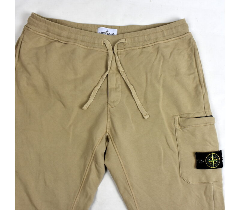 Stone Island light brown cotton fleece badge cargo pants XXL