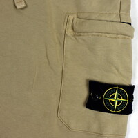 Stone Island light brown cotton fleece badge cargo pants XXL