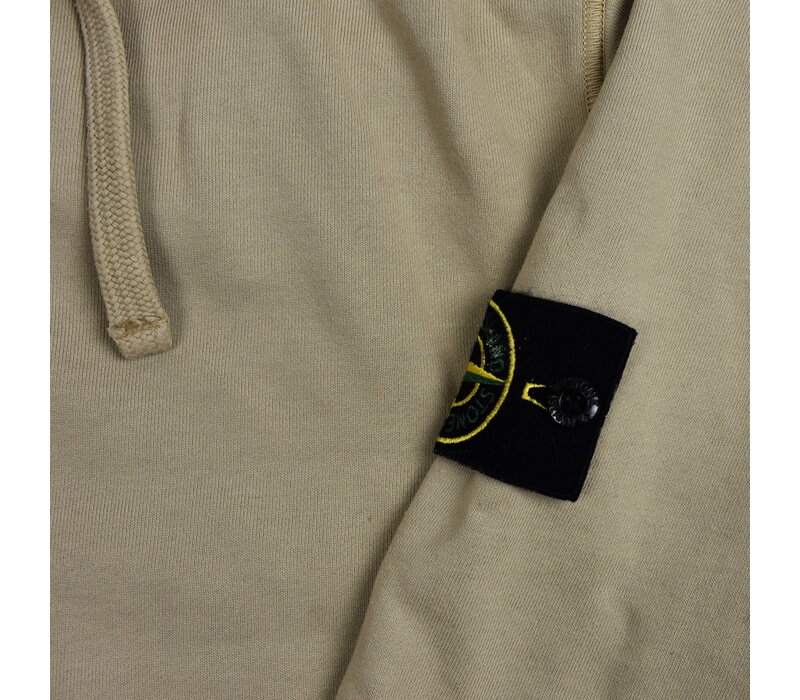 Stone Island light brown cotton fleece full zip hooded sweatshirt XXXL