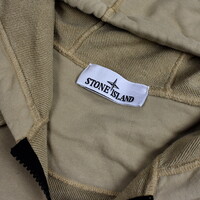 Stone Island light brown cotton fleece full zip hooded sweatshirt XXXL