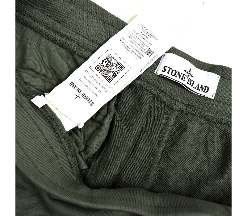 Stone Island green cotton fleece badge cargo pants XXL