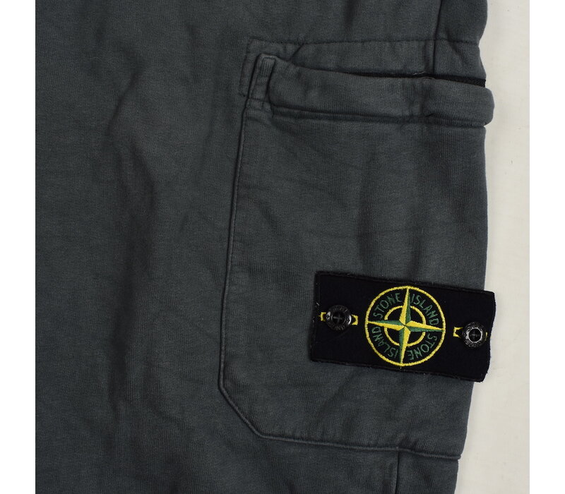 Stone Island dark grey cotton fleece badge cargo pants XXL