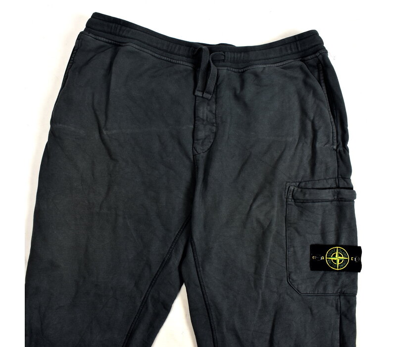 Stone Island dark grey cotton fleece badge cargo pants XXL