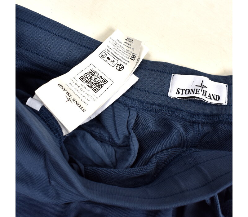 Stone Island blue cotton fleece badge cargo pants XXL