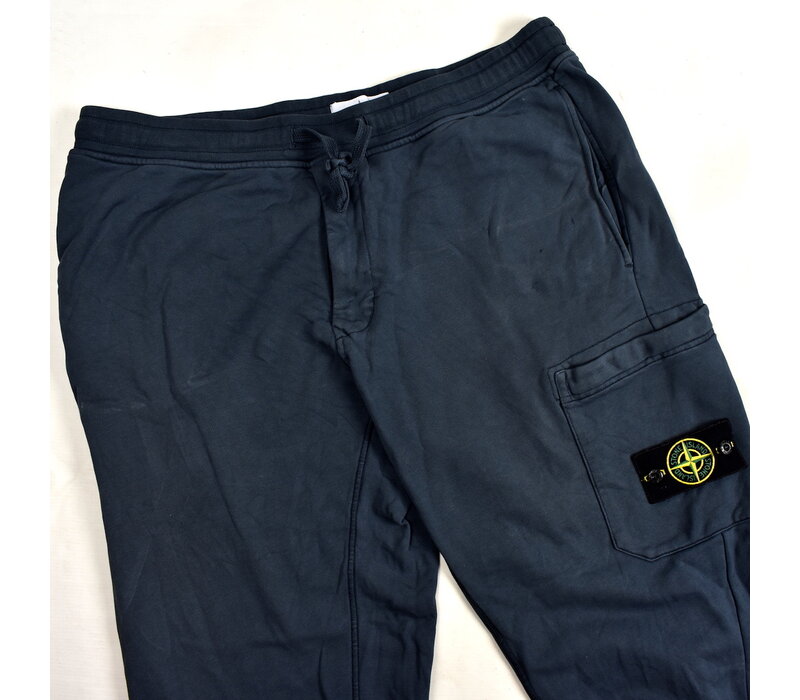 Stone Island navy cotton fleece badge cargo pants XXL