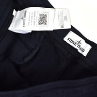 Stone Island black cotton fleece badge cargo pants XXL