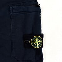 Stone Island black cotton fleece badge cargo pants XXL