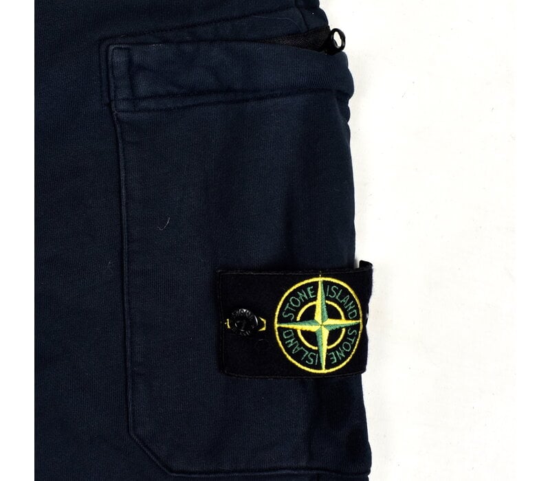 Stone Island black cotton fleece badge cargo pants XXL