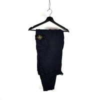 Stone Island black cotton fleece badge cargo pants XXL