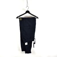 Stone Island black cotton fleece badge cargo pants XXL