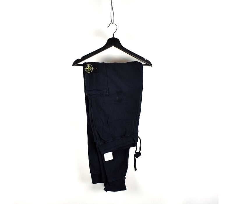 Stone Island black cotton fleece badge cargo pants XXL