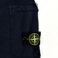Stone Island black cotton fleece badge cargo pants XXL