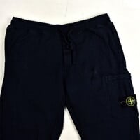 Stone Island black cotton fleece badge cargo pants XXL