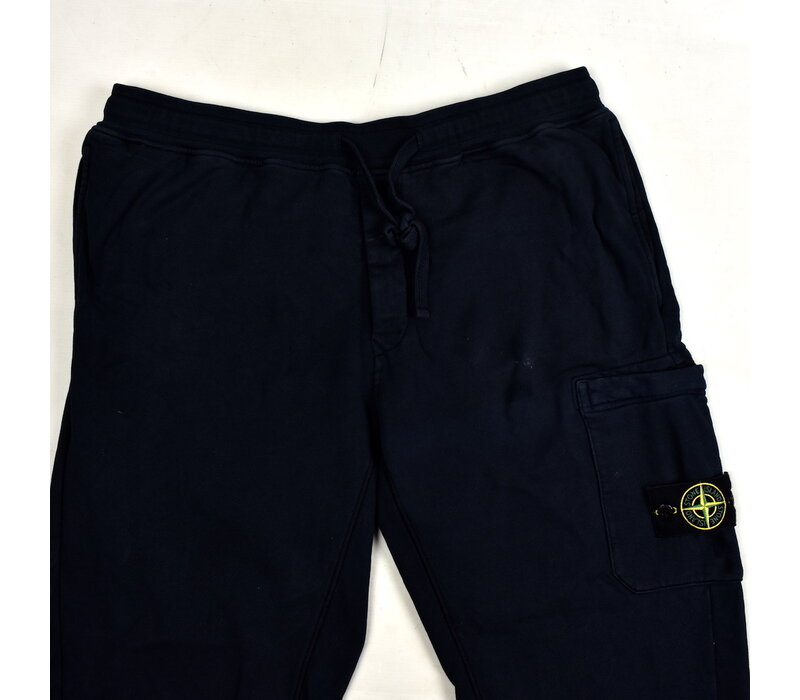 Stone Island black cotton fleece badge cargo pants XXL