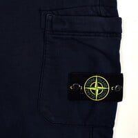 Stone Island black cotton fleece badge cargo pants XXL