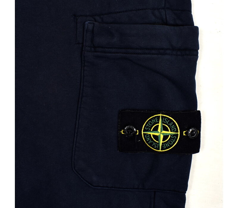 Stone Island black cotton fleece badge cargo pants XXL