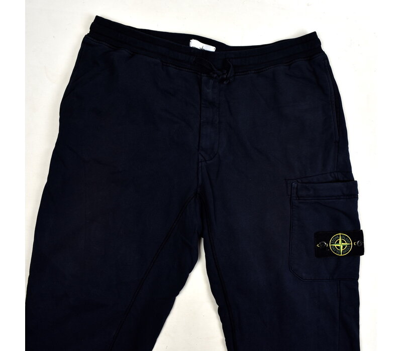 Stone Island black cotton fleece badge cargo pants XXL