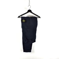 Stone Island black cotton fleece badge cargo pants XXL