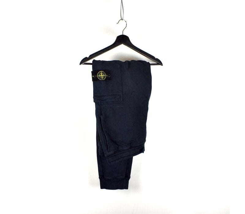 Stone Island black cotton fleece badge cargo pants XXL