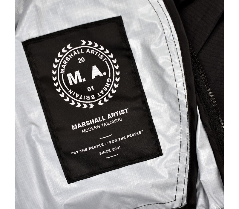 Marshall Artist Fairfax nylon full zip hooded jacket Black