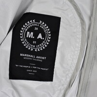Marshall Artist Fairfax nylon full zip hooded jacket Oceanic Grey