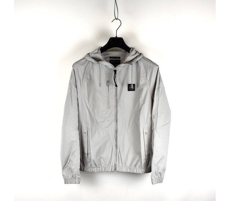 Marshall Artist Fairfax nylon full zip hooded jacket Oceanic Grey