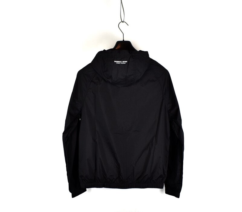 Marshall Artist Fairfax nylon full zip hooded jacket Black