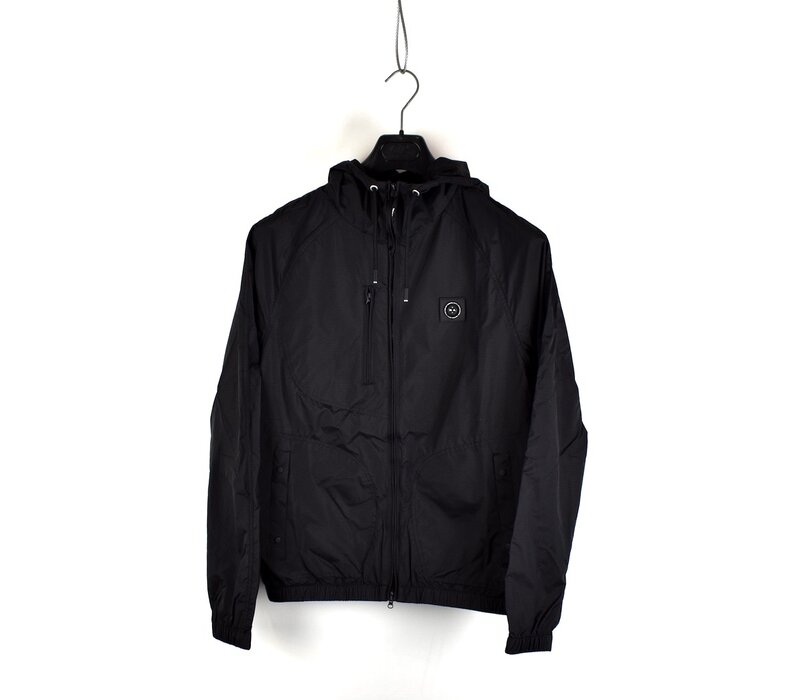 Marshall Artist Fairfax nylon full zip hooded jacket Black
