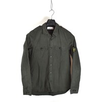 Stone Island forrest green cotton badge long sleeve shirt L
