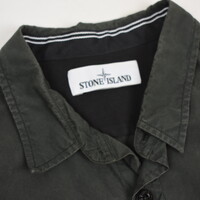 Stone Island forrest green cotton badge long sleeve shirt L