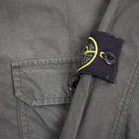 Stone Island forrest green cotton badge long sleeve shirt L