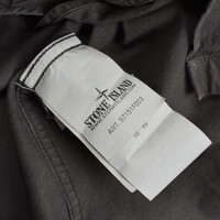 Stone Island army green cotton badge long sleeve shirt L