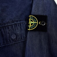 Stone Island navy tinto old cotton long sleeve shirt L